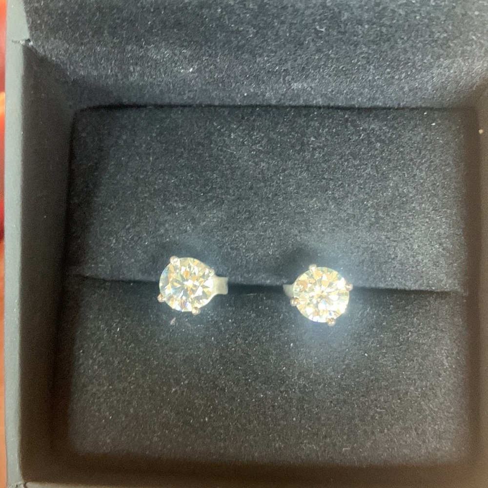 Moissanite stud earrings